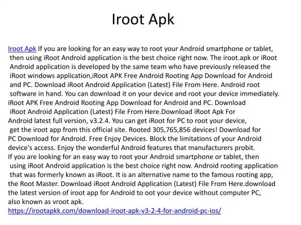 Iroot Apk 3.2.4