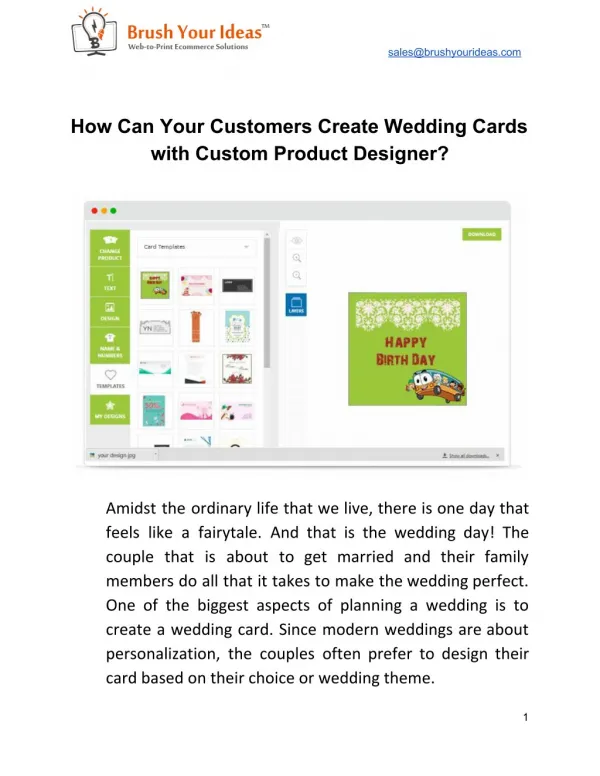 How Can Your Customers Create Wedding Cards with Custom Product Designer?