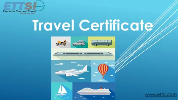 Travel Certificate – ETTSI