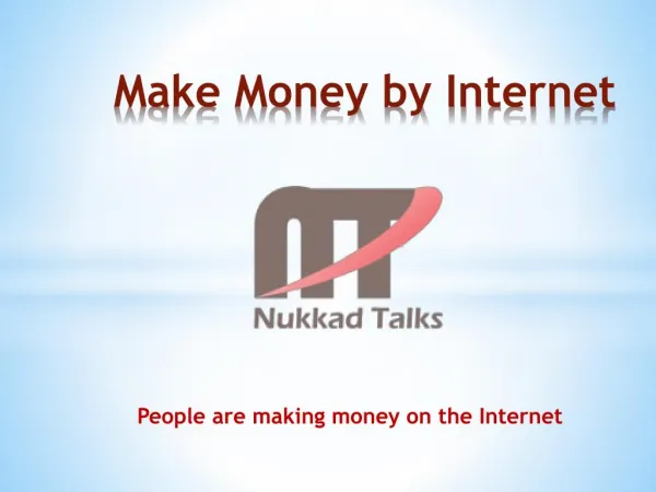 People are making money on the Internet