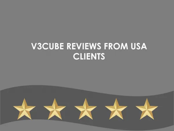 V3cube Reviews from USA Clients