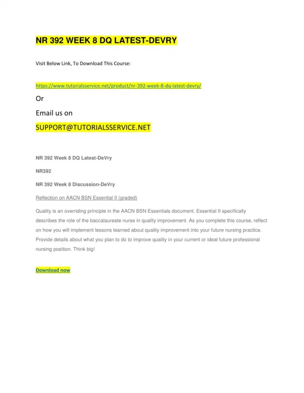 nr 392 week 8 dq latest devry