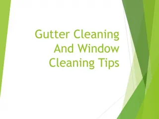 Gutter Cleaning And Window Cleaning Tips - slide 1