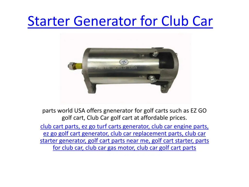 starter generator for club car