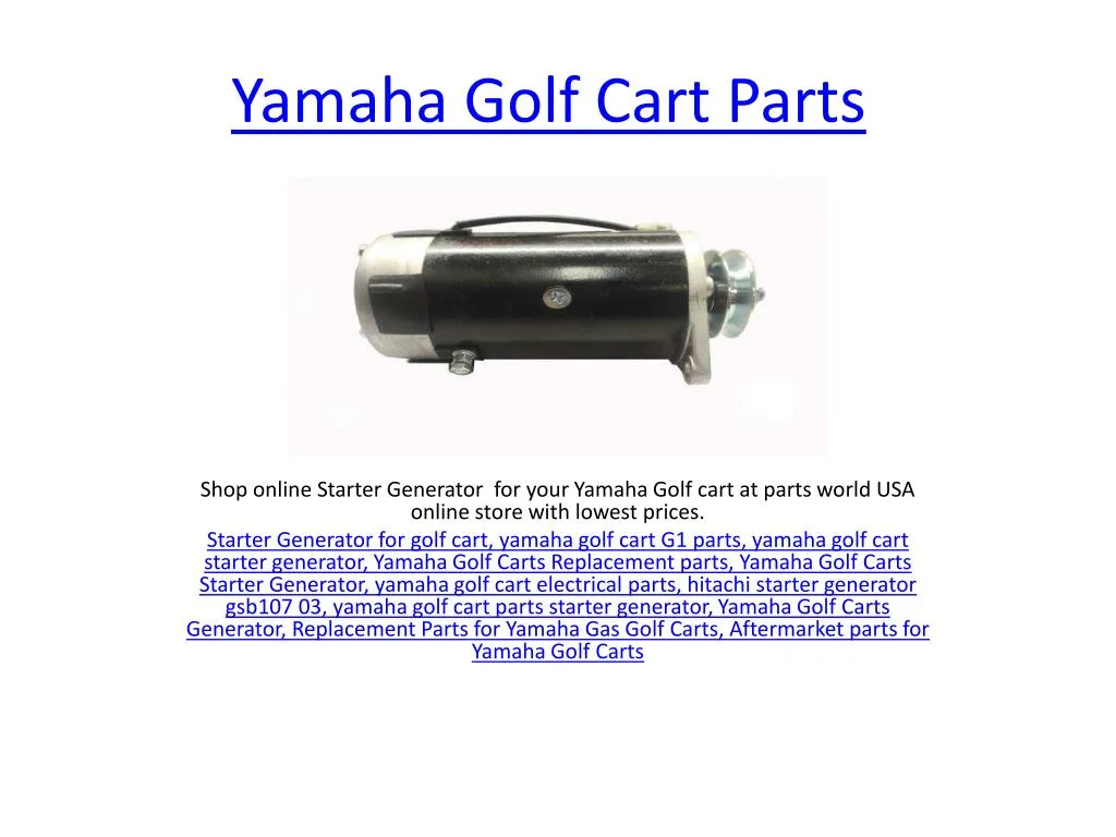 yamaha golf cart parts