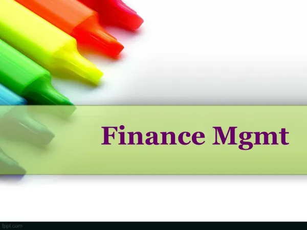 finance mgmt