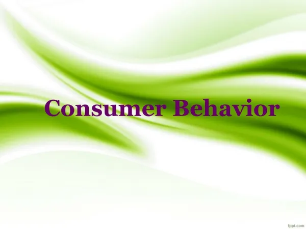 consumer behavior