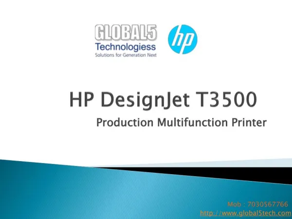 HP DesignJet T 3500 Printer | Global 5 Tech