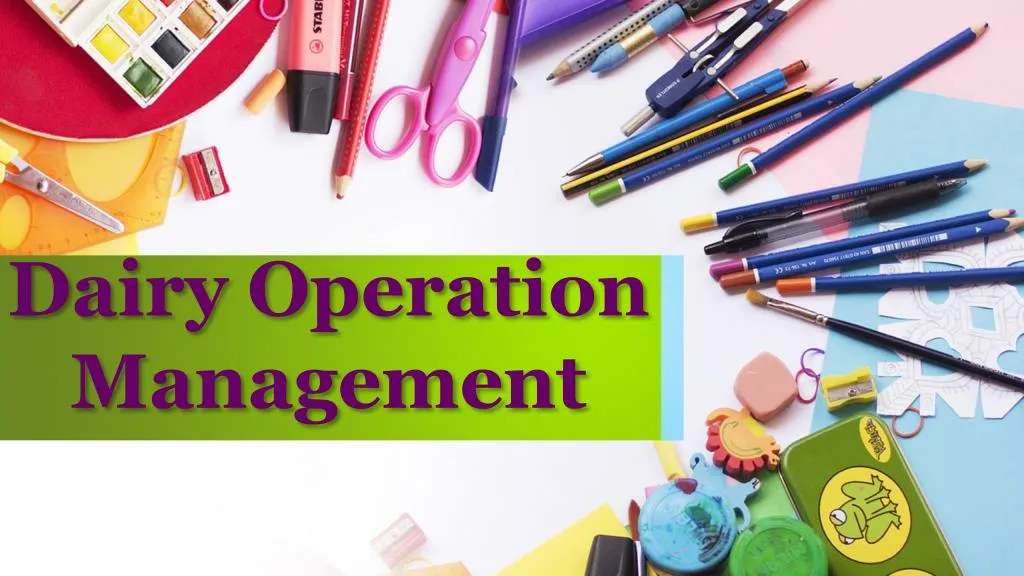 dairy operation management