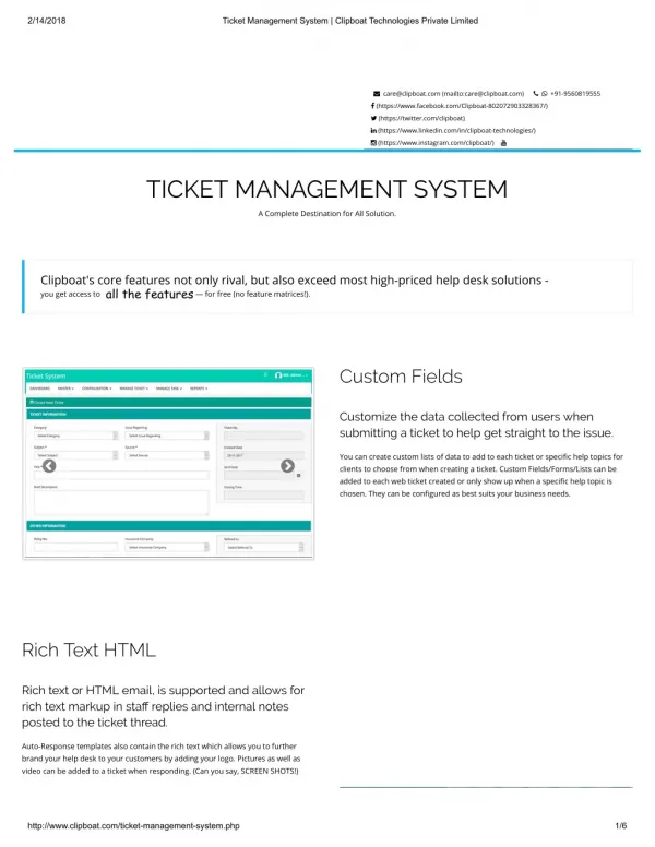 Ticket Management System | Clipboat Technologies Private Limited.