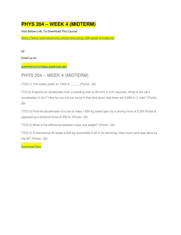 phys 204 week 4 midterm