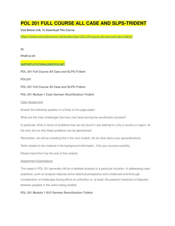 pol 201 full course all case and slps trident