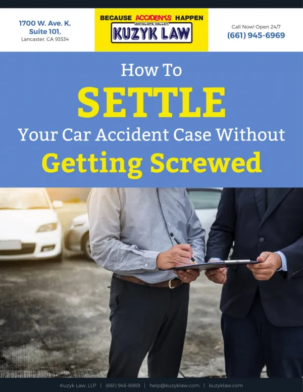 How to Settle Your Car Accident Case Without Getting Screwed