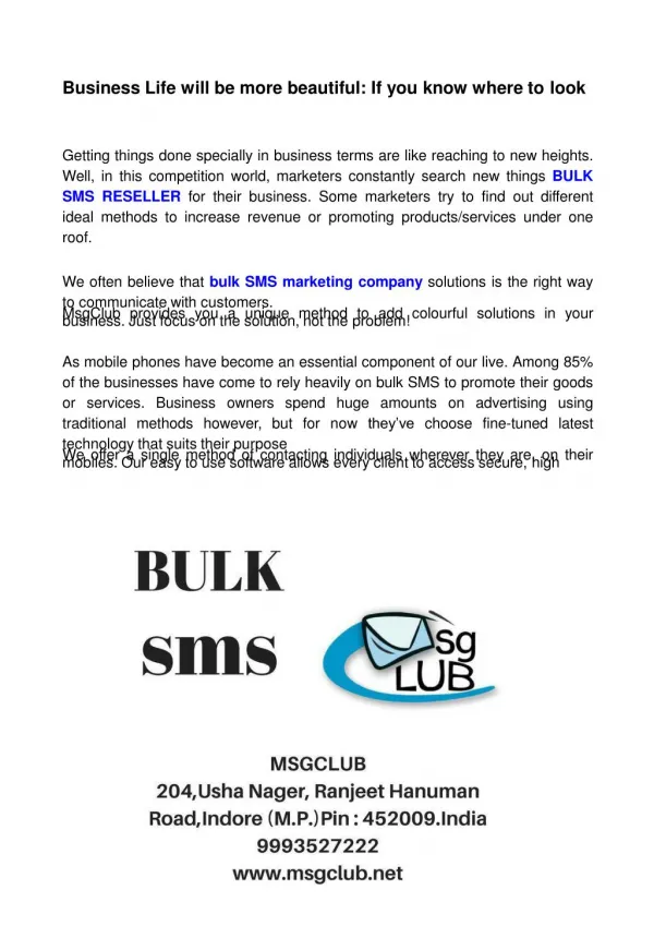 best bulk sms reseller in india