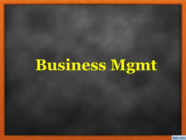 business mgmt