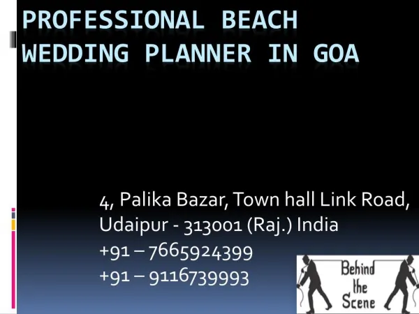 Professional Beach Wedding Planner in Goa