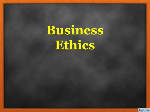 business ethics