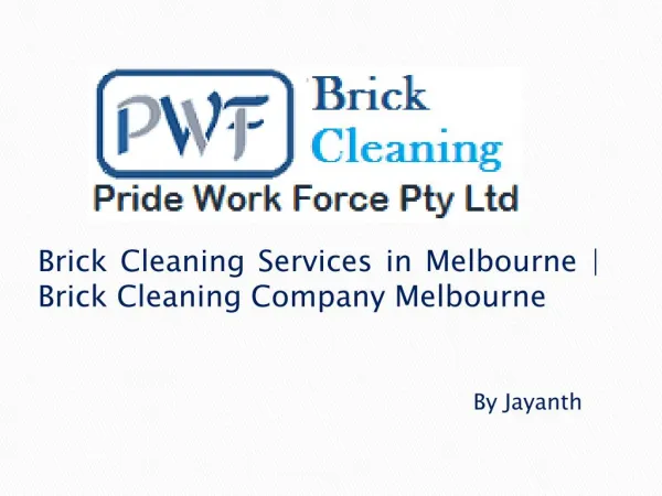 Brick Cleaning Services in Melbourne | Brick Cleaning Company Melbourne