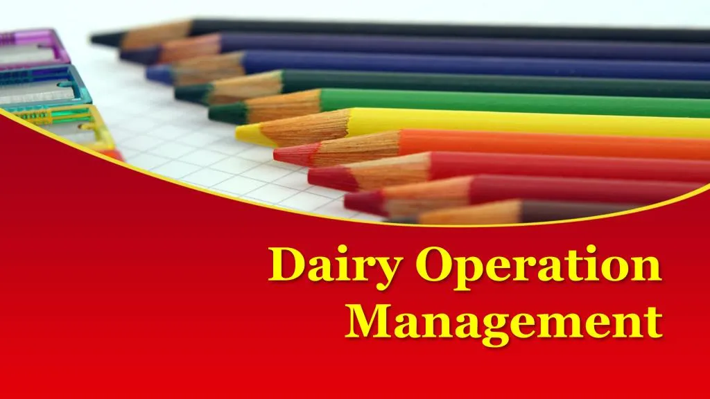 dairy operation management