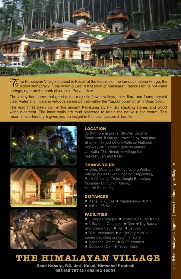 Best Luxury Resort in Manali - Hotel in Manikaran