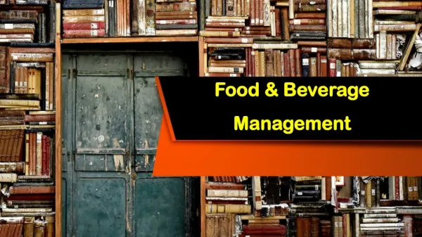 food beverage management