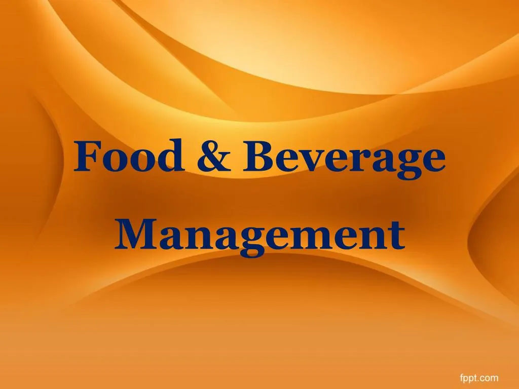 food beverage management