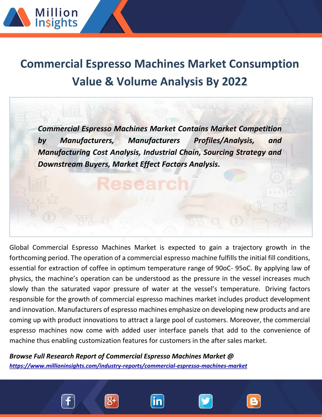 commercial espresso machines market consumption
