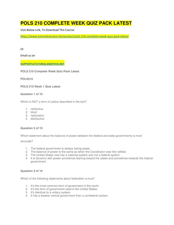pols 210 complete week quiz pack latest