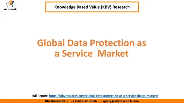 Global Data Protection as a Service market