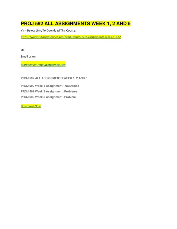proj 592 all assignments week 1 2 and 5