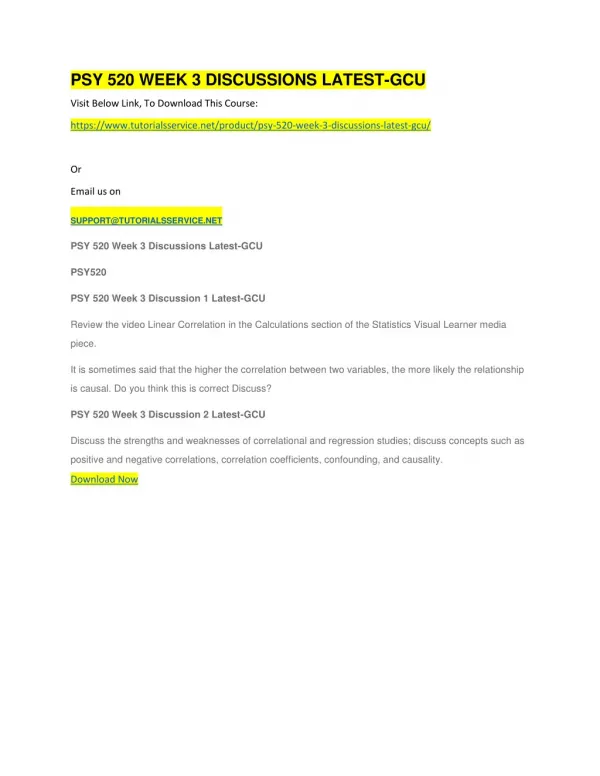 psy 520 week 3 discussions latest gcu