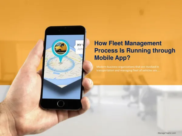 How Fleet Management Process Is Running Through Mobile App?