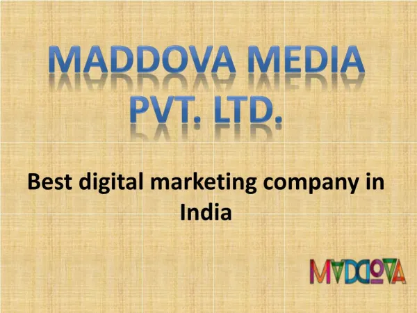 Maddova - Best Digital Marketing Company Noida, Delhi-NCR, India