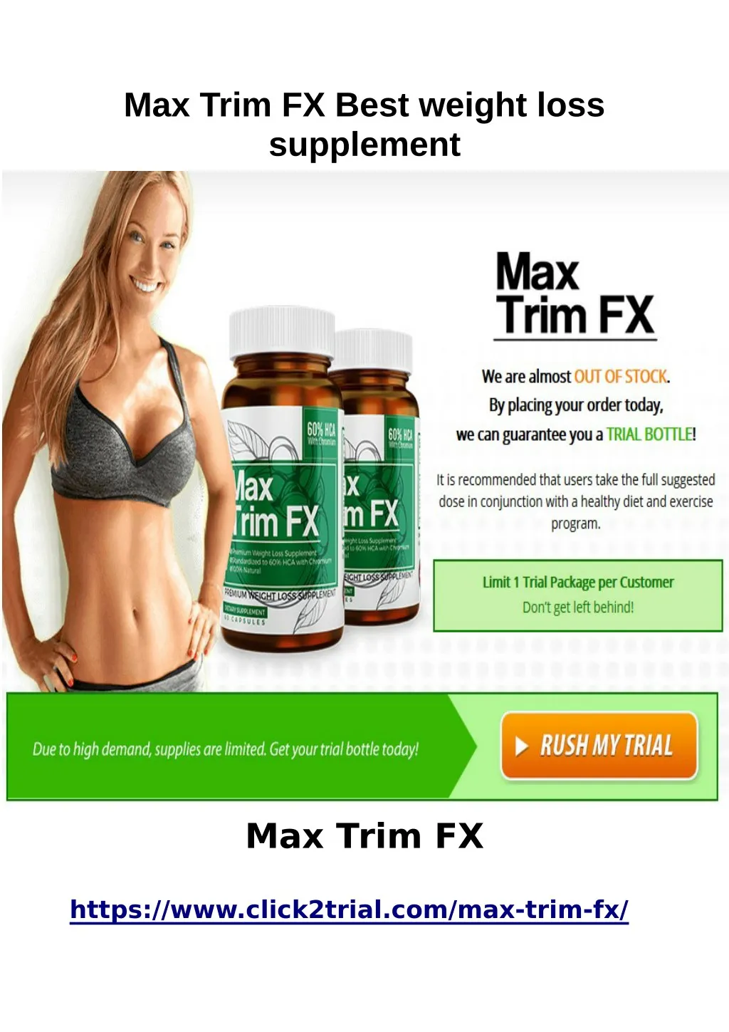 max trim fx best weight loss supplement