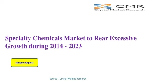 Specialty Chemicals Market - Size, Industry Trend and Forecast 2023