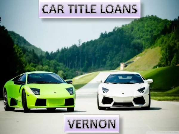 Canada's most Affordable Car Title Loans Vernon
