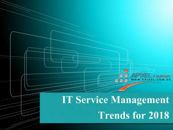 IT Service Management Trends for 2018