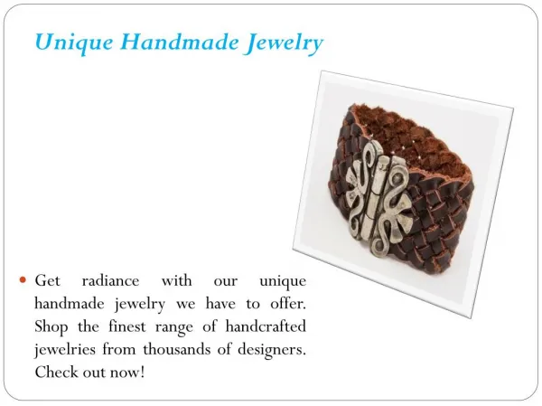 Unique Handmade Jewelry