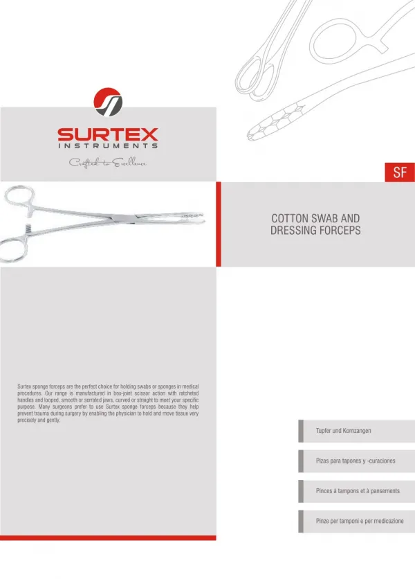COTTON SWAB AND DRESSING FORCEPS