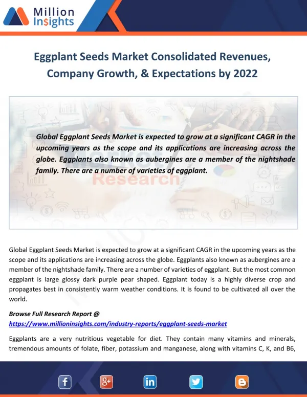 Eggplant Seeds Market Company Growth by 2022