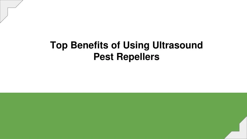 top benefits of using ultrasound pest repellers