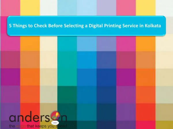 5 Things to Check Before Selecting a Digital Printing Service in Kolkata