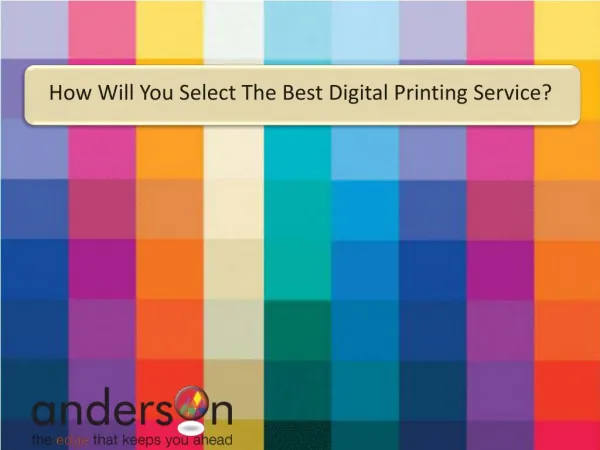 How Will You Select The Best Digital Printing Service?