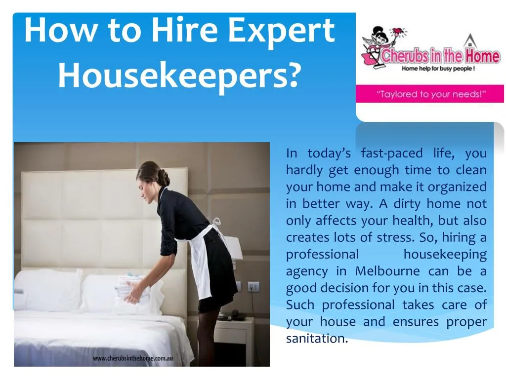 how to hire expert housekeepers