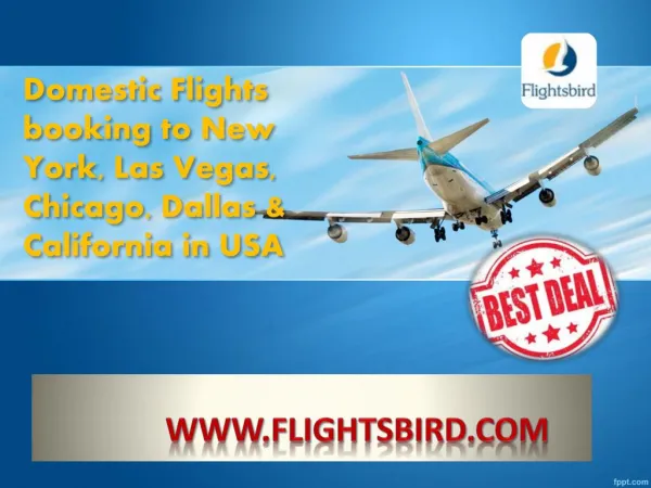 Domestic Flights booking to New York, Las Vegas, Chicago, Dallas & California in USA
