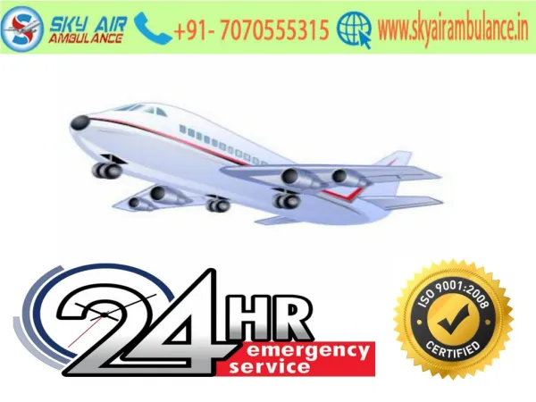 Sky Air Ambulance services in Bhubaneswar is available for 24/7 hours