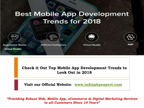 4 Mobile App Development Trends to Look out for in 2018