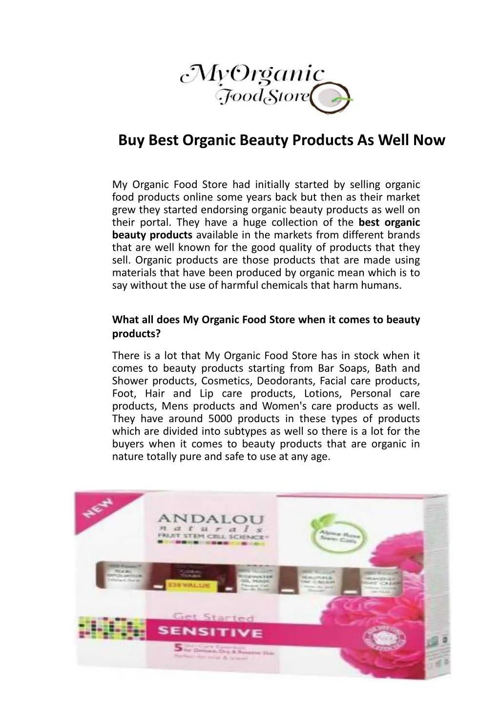 buy best organic beauty products as well now