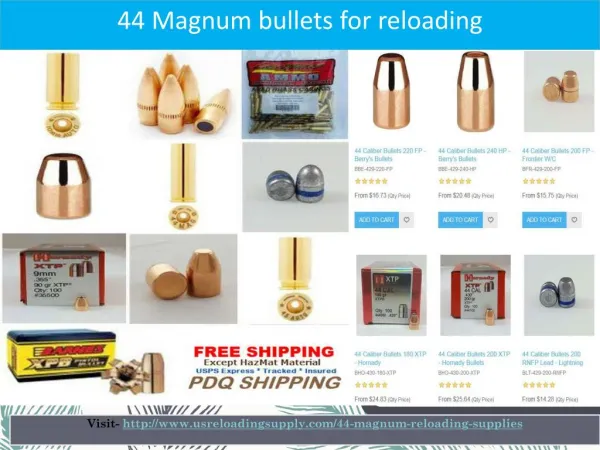 44 Magnum bullets for reloading