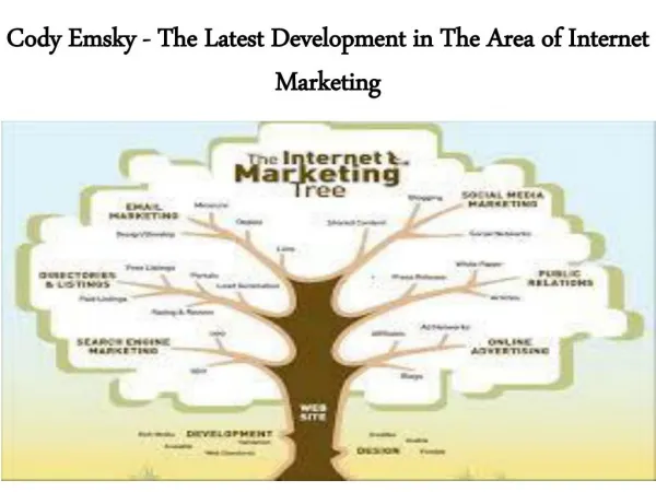 Cody Emsky - The Latest Development in The Area of Internet Marketing